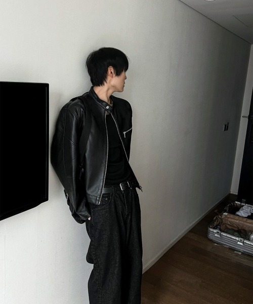 COSYHARU（コシハル）の「トオブプレミアムクロップドレザージャケット