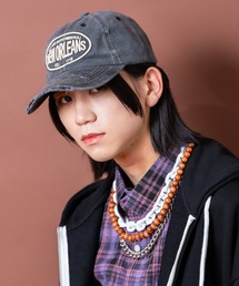 an meets zakka（アンミツザッカ）の「an meets zakka ダメージ＆ピグメントクラシックロゴ刺繍ベースボールキャップ（キャップ）」