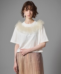 NON TOKYO（ノントーキョー）の「FRILL TULLE COLLAR T-SHIRT（Tシャツ/カットソー・メンズ）」