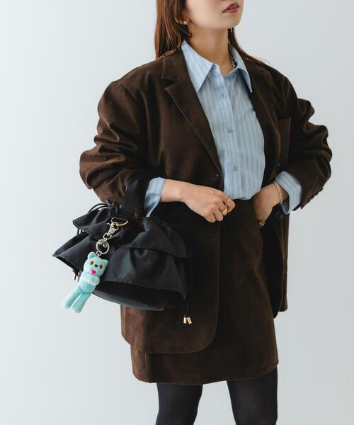 RODE SKO(ロデスコ)の「軽量フリルキンチャクバッグ(ハンドバッグ・レディース・ベージュ/ブラウン/ブラック・ONE)」の22枚目の写真