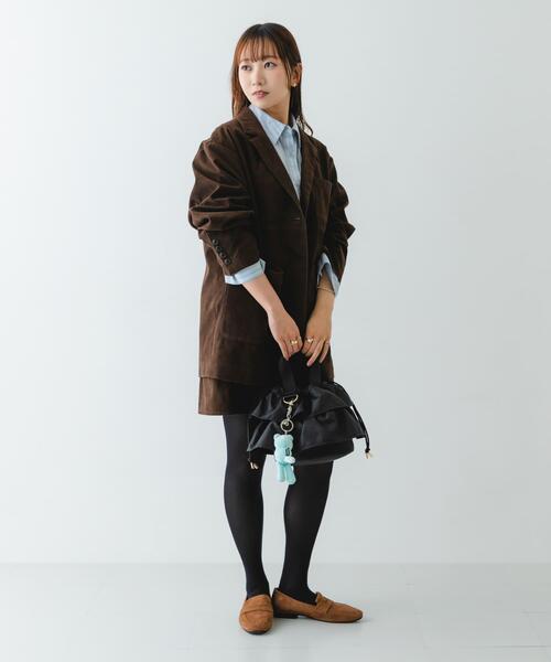 RODE SKO（ロデスコ）の「軽量フリルキンチャクバッグ（ハンドバッグ・レディース・ベージュ/ブラウン/ブラック・ONE）」の14枚目の写真