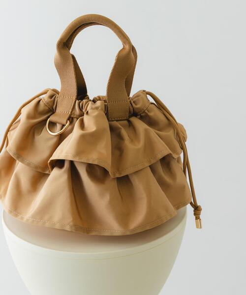 RODE SKO(ロデスコ)の「軽量フリルキンチャクバッグ(ハンドバッグ・レディース・ベージュ/ブラウン/ブラック・ONE)」の15枚目の写真