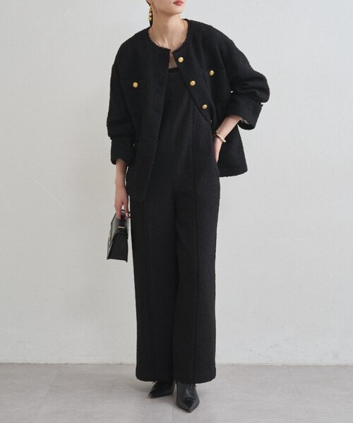 Loungedress ツイードオールインワン 20周年限定】ツイードオールインワン | LOUNGEDRESS(ラウンジ