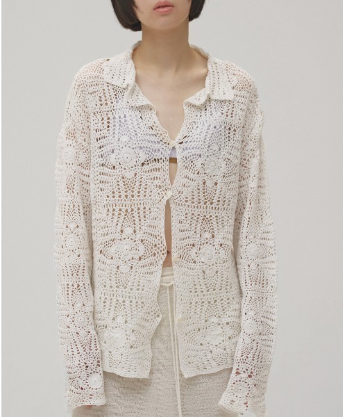 TODAYFUL(トゥデイフル)の「Crochet Lace Shirts(シャツ/ブラウス・レディース・キナリ/ブラック・FREE)」の1枚目の写真