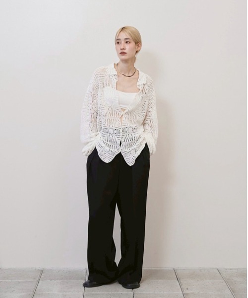 TODAYFUL(トゥデイフル)の「Crochet Lace Shirts(シャツ/ブラウス・レディース・キナリ/ブラック・FREE)」の4枚目の写真