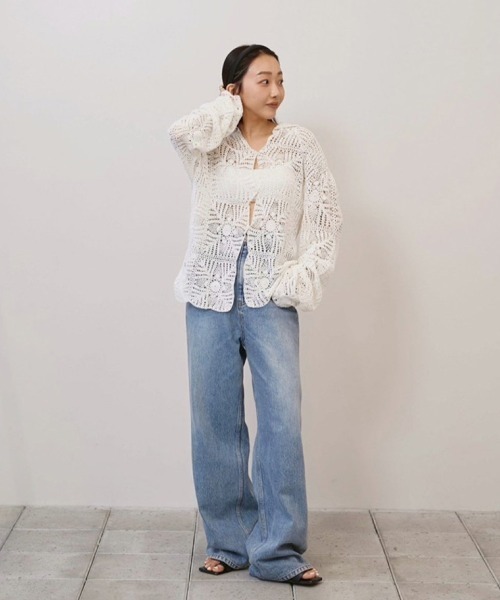 TODAYFUL(トゥデイフル)の「Crochet Lace Shirts(シャツ/ブラウス・レディース・キナリ/ブラック・FREE)」の7枚目の写真