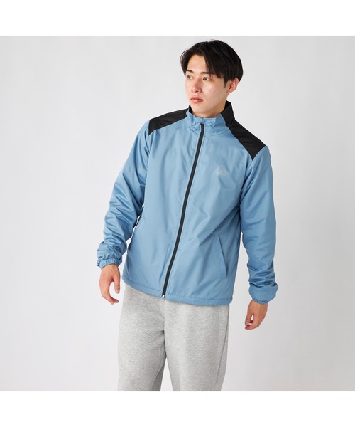 未使用 KAPPA カッパ ゴルフ 千鳥柄 撥水 ブルゾン 青 S ジャケット Kappa カッパ 裏フリース 軽量 ウィンドブレーカー ジャケット