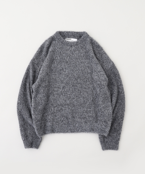 NOMANUAL（NOMANUAL）の「NOMANUAL/ノーマニュアル FUZZ HAIRY KNIT（ニット/セーター・メンズ・ネイビー/ブルー/ボルドー・LARGE/MEDIUM）」の2枚目の写真