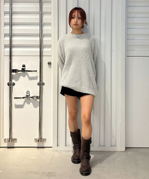 NOMANUAL（NOMANUAL）の「NOMANUAL/ノーマニュアル FUZZ HAIRY KNIT（ニット/セーター・メンズ・ネイビー/ブルー/ボルドー・LARGE/MEDIUM）」の17枚目の写真