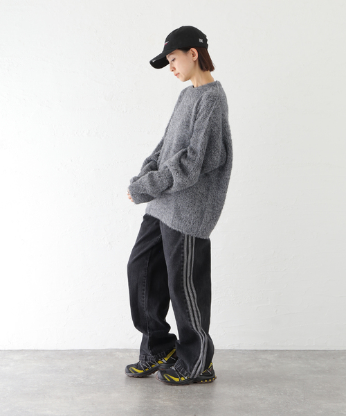 NOMANUAL（NOMANUAL）の「NOMANUAL/ノーマニュアル FUZZ HAIRY KNIT（ニット/セーター・メンズ・ネイビー/ブルー/ボルドー・LARGE/MEDIUM）」の13枚目の写真