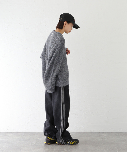 NOMANUAL（NOMANUAL）の「NOMANUAL/ノーマニュアル FUZZ HAIRY KNIT（ニット/セーター・メンズ・ネイビー/ブルー/ボルドー・LARGE/MEDIUM）」の15枚目の写真