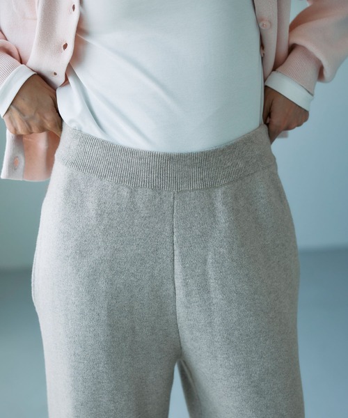 N.O.R.C(ノーク)の「コットンカシミヤニットワイドテーパードパンツ(その他パンツ・レディース・ブラック/ライトグレー・S/M)」の15枚目の写真
