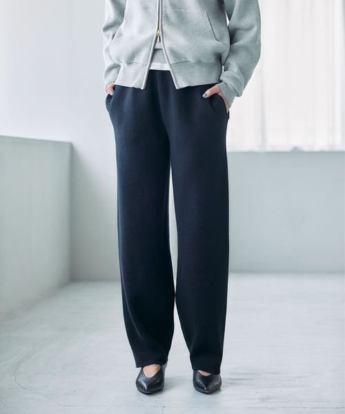 N.O.R.C(ノーク)の「コットンカシミヤニットワイドテーパードパンツ(その他パンツ・レディース・ブラック/ライトグレー・S/M)」の16枚目の写真