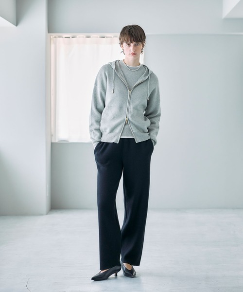 N.O.R.C(ノーク)の「コットンカシミヤニットワイドテーパードパンツ(その他パンツ・レディース・ブラック/ライトグレー・S/M)」の19枚目の写真