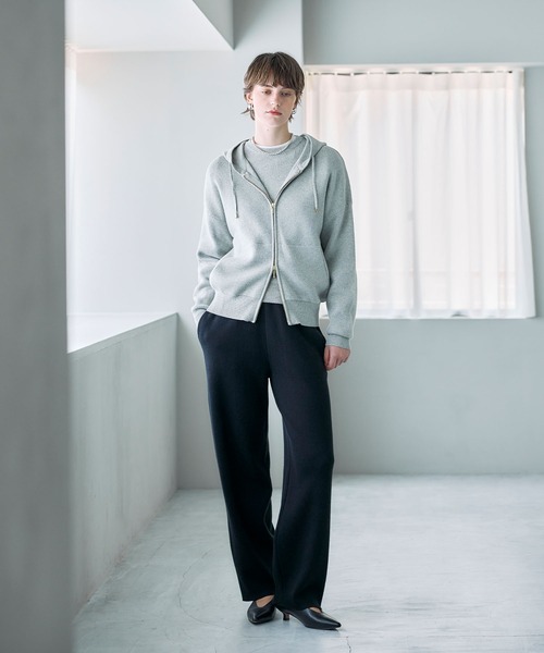N.O.R.C(ノーク)の「コットンカシミヤニットワイドテーパードパンツ(その他パンツ・レディース・ブラック/ライトグレー・S/M)」の20枚目の写真