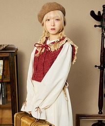 ARCHIVIO ベロアベスト ホワイト A0115_MODEL1_3969e69e-98cc-