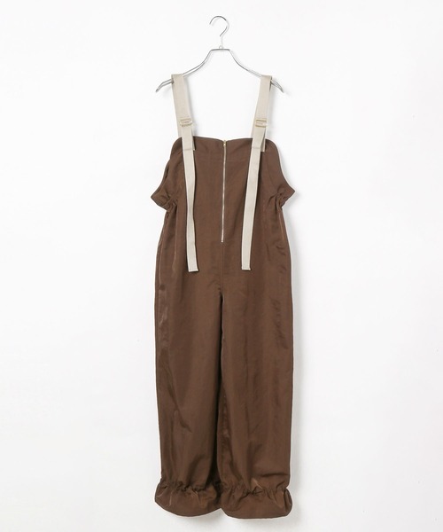 BAYFLOW（ベイフロー）の「[シルエット調整可能]ナイロンサロペット（サロペット/オーバーオール・レディース・チャコール/ブラウン・FREE）」の11枚目の写真