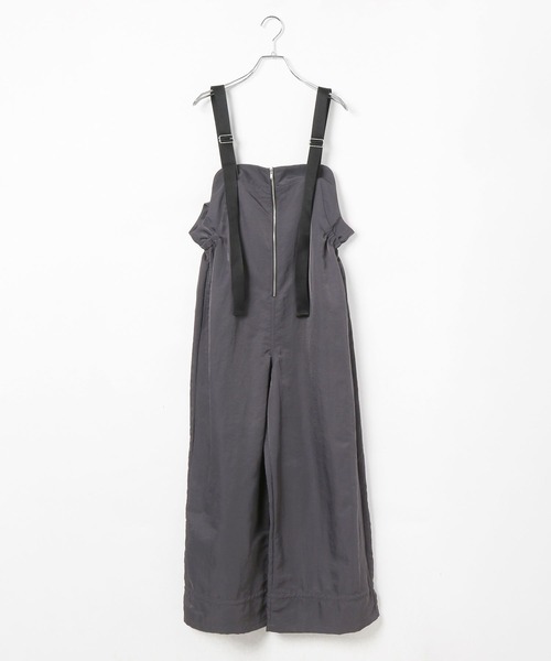 BAYFLOW（ベイフロー）の「[シルエット調整可能]ナイロンサロペット（サロペット/オーバーオール・レディース・チャコール/ブラウン・FREE）」の15枚目の写真