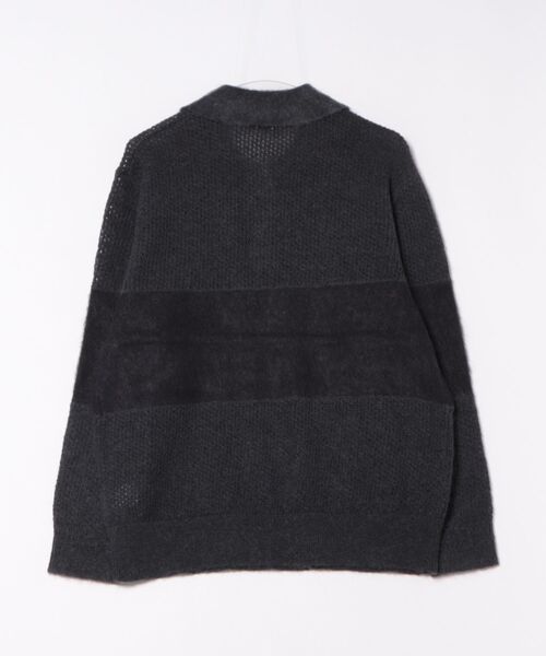 MANOF（マノフ）の「MANOF MOHAIR POLO KNIT（ニット/セーター・レディース・ライトブルー/ホワイト/ダークグレー・FREE）」の10枚目の写真