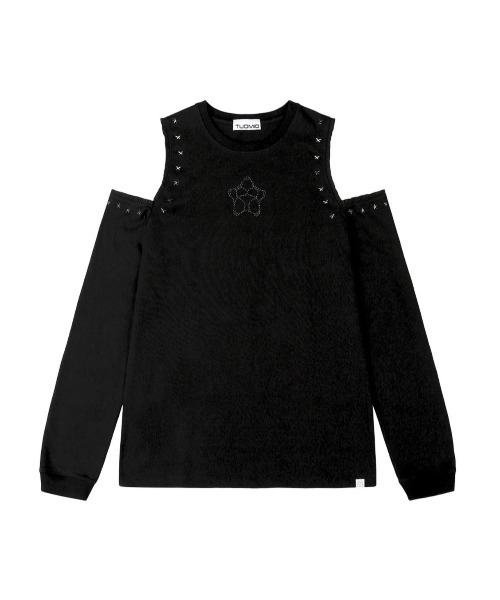 TUOMIO(トゥオミオ)の「【TUOMIO】CUT-OUT LACE LONG SLEEVES / 【トゥオミオ】カットアウトレースロングスリーブ(スウェット・レディース・ブラック/ベージュ・S)」の12枚目の写真