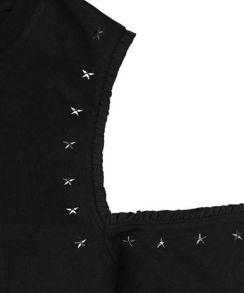 TUOMIO(トゥオミオ)の「【TUOMIO】CUT-OUT LACE LONG SLEEVES / 【トゥオミオ】カットアウトレースロングスリーブ(スウェット・レディース・ブラック/ベージュ・S)」の14枚目の写真