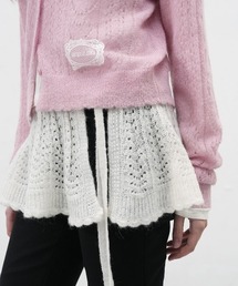 【GENERAL IDEA】モヘアレイヤードミニラップスカート / SCALLOP MINI LAYERED SKIRT