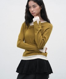 GENERAL IDEA | 【GENERAL IDEA】モヘアレイヤードミニラップスカート / SCALLOP MINI LAYERED SKIRT(スカート)