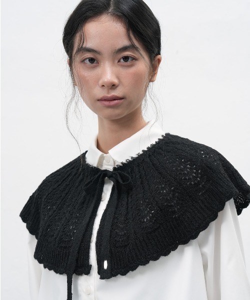 GENERAL IDEA（ジェネラルアイデア）の「【GENERAL IDEA】モヘアレイヤードミニラップスカート / SCALLOP MINI LAYERED SKIRT（スカート・レディース・ブラック/アイボリー・FREE）」の11枚目の写真