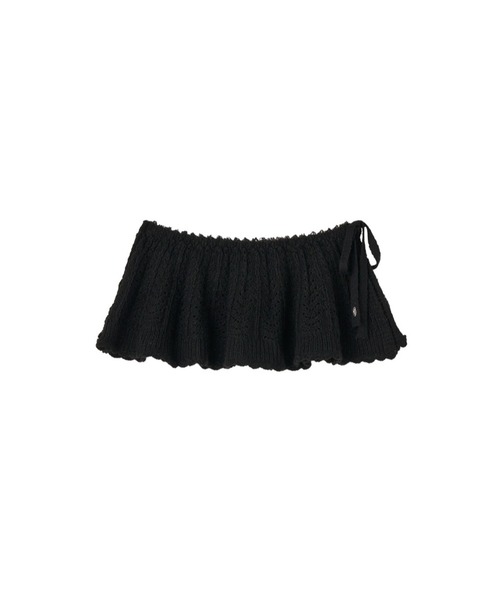 GENERAL IDEA（ジェネラルアイデア）の「【GENERAL IDEA】モヘアレイヤードミニラップスカート / SCALLOP MINI LAYERED SKIRT（スカート・レディース・ブラック/アイボリー・FREE）」の17枚目の写真
