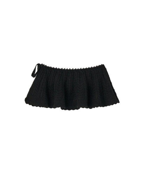 GENERAL IDEA（ジェネラルアイデア）の「【GENERAL IDEA】モヘアレイヤードミニラップスカート / SCALLOP MINI LAYERED SKIRT（スカート・レディース・ブラック/アイボリー・FREE）」の18枚目の写真