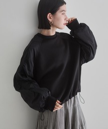 hunch | ダンボールナイロン ドッキングトップス(スウェット)