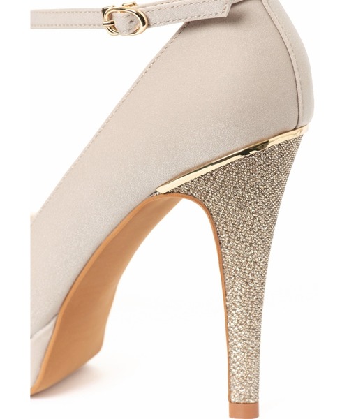 R&E(アールアンドイー)の「【R&E】アンクルストラップラメハイヒールパンプス(パンプス・レディース・ブラック/ベージュ・22cm/22.5cm/23cm/23.5cm/24cm/24.5cm)」の5枚目の写真
