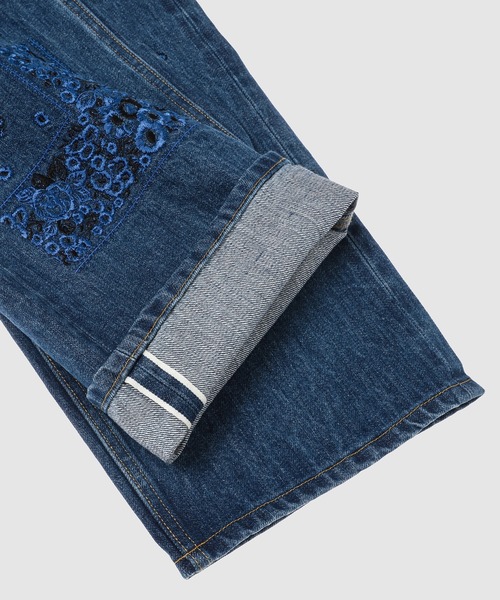 NOMA t.d.（ノーマティーディー）の「Bandana Embroidery Denim Pants（デニムパンツ・メンズ・インディゴブルー・3/2）」の6枚目の写真