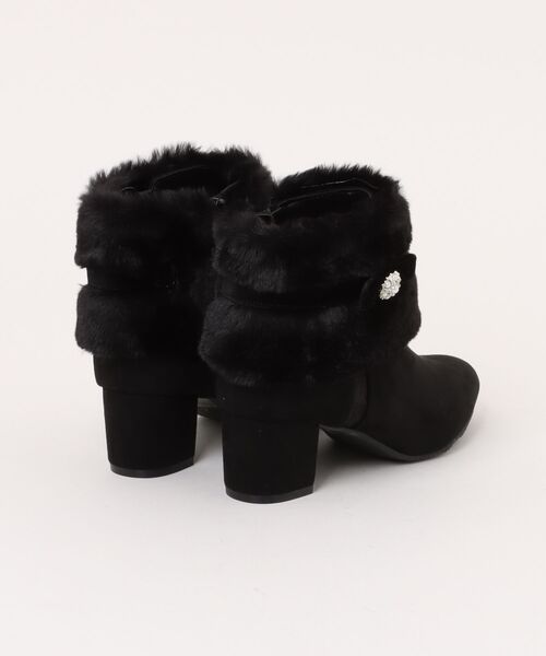 Pitti（ピッティ）の「4WAYファービジューリボンベルトショートブーツ（ブーツ・レディース・ブラック/ブラック系その他6/ブルーグレー・M/S/L）」の4枚目の写真