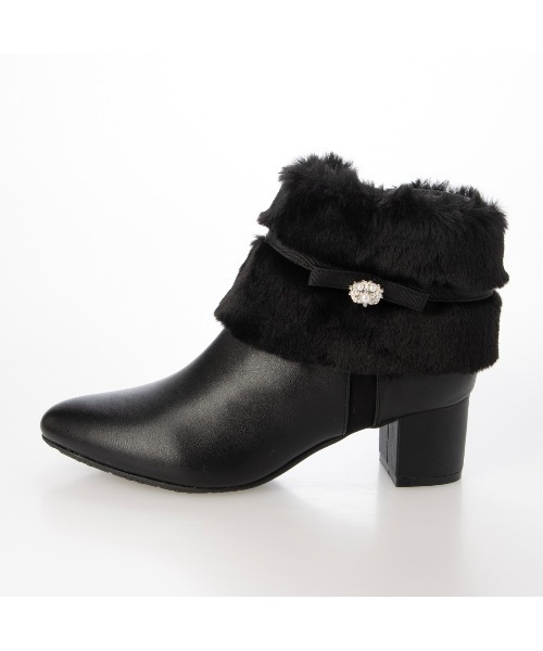 Pitti（ピッティ）の「4WAYファービジューリボンベルトショートブーツ（ブーツ・レディース・ブラック/ブラック系その他6/ブルーグレー・M/S/L）」の14枚目の写真