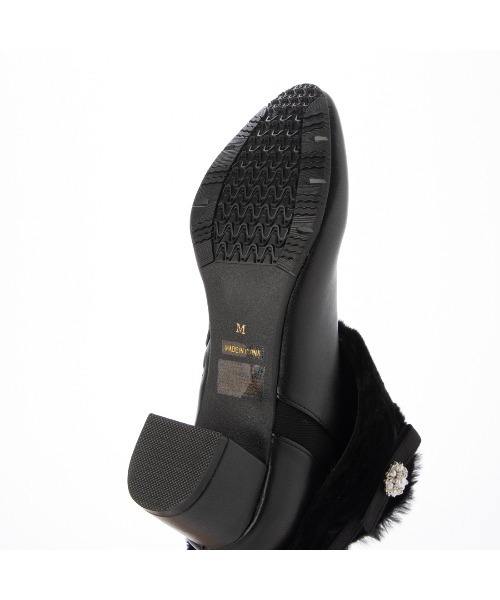 Pitti（ピッティ）の「4WAYファービジューリボンベルトショートブーツ（ブーツ・レディース・ブラック/ブラック系その他6/ブルーグレー・M/S/L）」の17枚目の写真