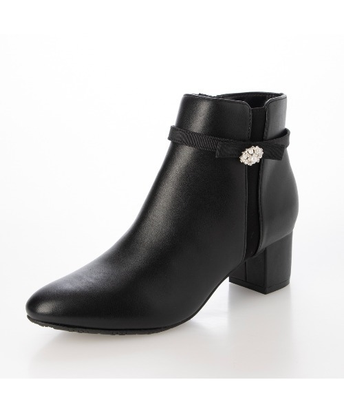 Pitti（ピッティ）の「4WAYファービジューリボンベルトショートブーツ（ブーツ・レディース・ブラック/ブラック系その他6/ブルーグレー・M/S/L）」の19枚目の写真