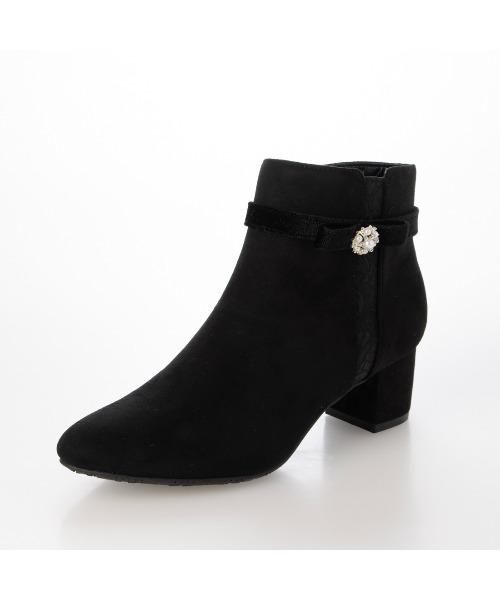 Pitti（ピッティ）の「4WAYファービジューリボンベルトショートブーツ（ブーツ・レディース・ブラック/ブラック系その他6/ブルーグレー・M/S/L）」の7枚目の写真