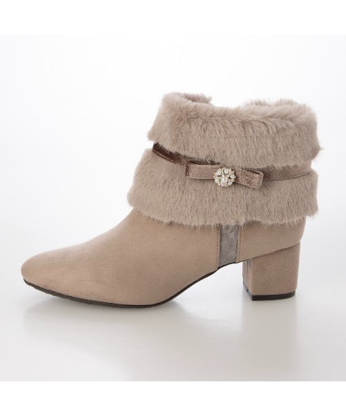 Pitti（ピッティ）の「4WAYファービジューリボンベルトショートブーツ（ブーツ・レディース・ブラック/ブラック系その他6/ブルーグレー・M/S/L）」の21枚目の写真