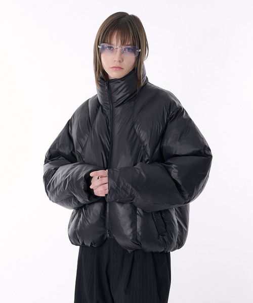 selle glant(セレグランテ)の「QUILTING DESIGN PUFF JACKET/キルティングデザインパフジャケット(ブルゾン・メンズ・ダークブラウン/ブラック・SMALL/MEDIUM/X-LARGE/LARGE)」の4枚目の写真