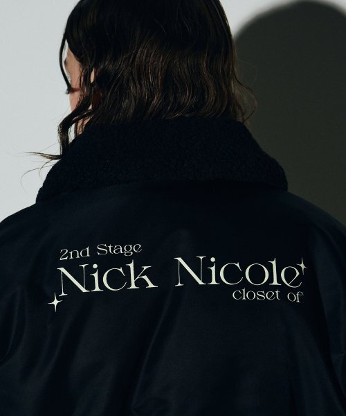 NICK&NICOLE(ニックアンドニコール)の「SHIRRING FLEECE BOMBER PADDING_BLACK(ダウンジャケット/コート・レディース・その他・FREE)」の2枚目の写真