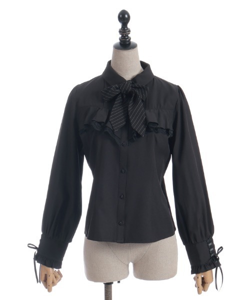 axes femme POETIQUE(アクシーズファムポエティック)の「2WAYストライプタイ付ブラウス(シャツ/ブラウス・レディース・キナリ/サックスブルー/ブラック・MEDIUM)」の22枚目の写真