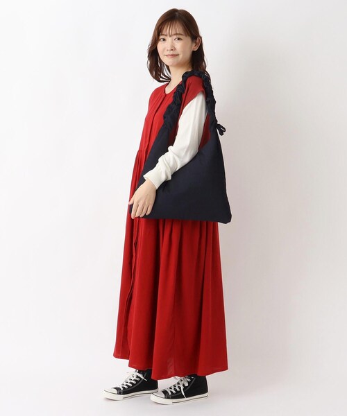 one'sterrace(ワンズテラス)の「SE 2WAYハンドル ドロストバッグ(トートバッグ・レディース・ダークブラウン系8/ブラック系8/グレー系4・99)」の15枚目の写真