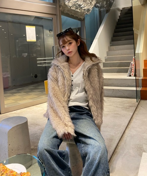 RAYCASSIN レイカズン ダブルジップファーブルゾン ダブルジップファーブルゾン（ブルゾン）｜RAY CASSIN