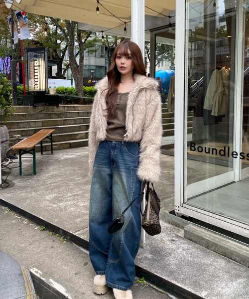 セール】【2サイズ展開】ダブルジップファーブルゾン（ブルゾン）｜RAY