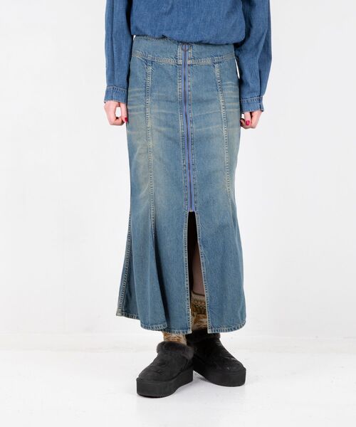 HYSTERIC GLAMOUR(ヒステリックグラマー)の「フロントリングZIPマーメイドスカート(デニムスカート・レディース・ブラック/ライトインディゴブルー・X-SMALL/SMALL/MEDIUM)」の5枚目の写真