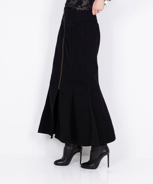 HYSTERIC GLAMOUR(ヒステリックグラマー)の「フロントリングZIPマーメイドスカート(デニムスカート・レディース・ブラック/ライトインディゴブルー・X-SMALL/SMALL/MEDIUM)」の10枚目の写真