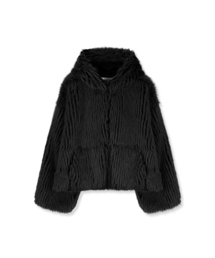 Champagne Fur Jacket BLACK