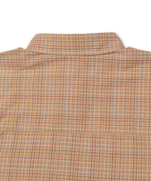 ERSCO(イーアルエスコ)の「シンボルラベルチェックシャツ_ベージュ(シャツ/ブラウス・レディース・その他・X-LARGE/MEDIUM/LARGE)」の4枚目の写真