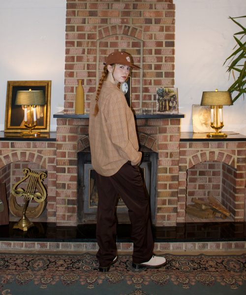 ERSCO(イーアルエスコ)の「シンボルラベルチェックシャツ_ベージュ(シャツ/ブラウス・レディース・その他・X-LARGE/MEDIUM/LARGE)」の10枚目の写真